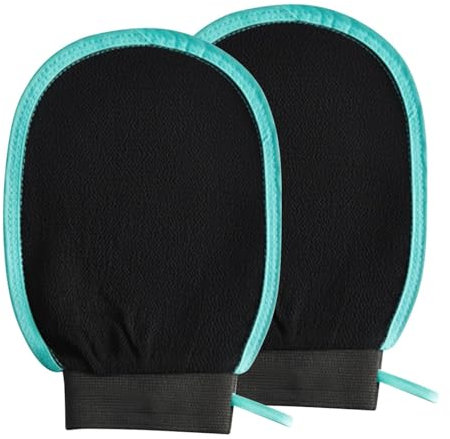 2 Pack Exfoliating Gloves, Exfoliation Scrubbing Mitt, Dead Skin Remover Glove, Body Scrub Gloves for Dead Skin Remover Shower Body Scrub Gloves for Women and Men, Ingrown