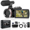 4K 60FPS Video Camera Camcorder with HDMI cable, 48MP Vlogging Camera for YouTube, 21X Zoom Digital Camera, Dual Lens Camera Recorder, Rotatable Screen Video Recorder with Mic, 2 Batteries &64GB Card