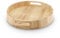 Sur La Table Large Round Serving Tray for Food and Drinks, Easy to Clean, Made from Hevea Wood with FSC Certified Materials, 35.6 x 35.6 x 6.4cm, Colour Me Happy, Natural Wood