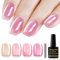 Shining She Smalto Semipermanente Unghie Magnetico,4 Colori Jelly Vetro Cristallo Serie Rosa Cat Eye Gel Polish,Primavera Estate Smalto Gel Unghie UV per Nail Salon Studio, 8ML