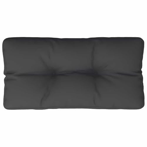vidaXL Palettenkissen, Palettenpolster für Europaletten, Palettensofa Kissen Indoor Outdoor, Palettenauflage Rückenkissen, Schwarz Stoff