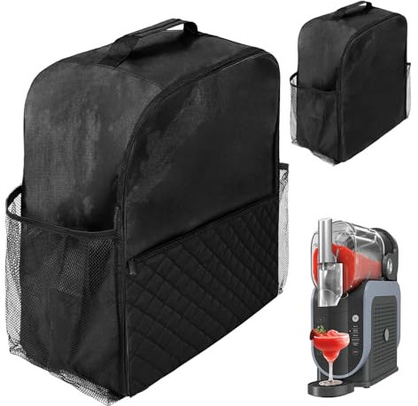 Aufbewahrungstasche für Eiscreme-Maschine, Transporttasche, kompatibel mit Ninja SLUSHi Maschine für Eisgetränke, Schutzhülle mit mehreren großen Taschen für Ninja FS301EU, Schwarz