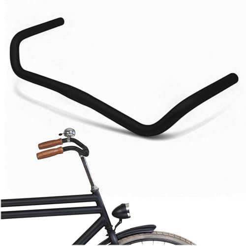 LOEVELOSI Klassischer Fahrradlenker Hollandrad Vintage Design Aluminium Lenker Schwarz für Retro Rennrad Hollandfahrrad Damefahrrad Herrenrad City Bike Handlebar Damen & Holland Fahrrad Hollandbike