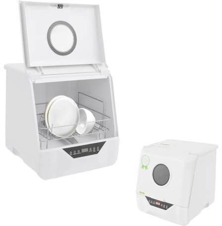 Mini Geschirrspüler mit 4 Waschmodi 800W LED Tischspülmaschine Wasserdicht IPX1 Elektrisch Tischgeschirrspüler für Wohnungen Schlafsäle Wohnmobile