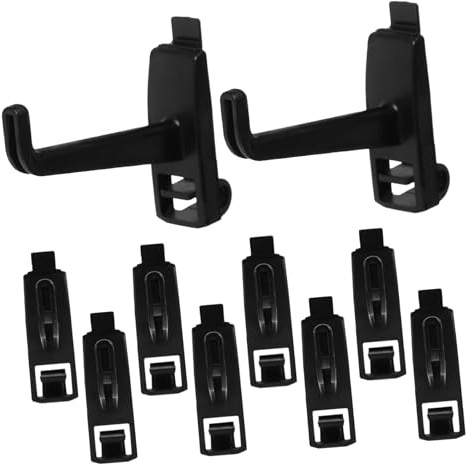 Alipis 10pcs Heavy Duty Square Pegboard Hooks for Garage Workshop Wall Mount Tool Holders Ladder Storage Hooks Fade Resistant Easy Installation