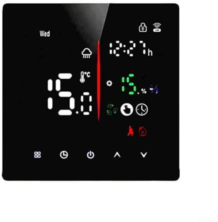 Smart WiFi Riscaldamento Termometro, Termostato Programmabile Per Tuya Con Touchscreen Digitale Per Riscaldamento Elettrico Pavimento con Blocco Bambini (1)