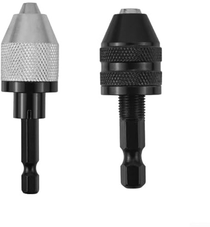 Bohrfutter 0,3–6,5 mm, Schnellwechsel-Sechskantgriff, Dreibacken-Drehfutter, Schnellspannfutter für Bohrmaschinen-Elektroschrauber