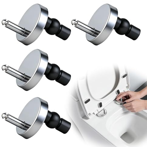 4er-Pack Schnellverschluss-WC-Sitzbefestigungen, WC-Sitzscharniere | Schnellverschluss-WC-Sitzbefestigungen, Universal-WC-Sitzbefestigungen, Blindlochbefestigungen mit Muttern und Schrauben