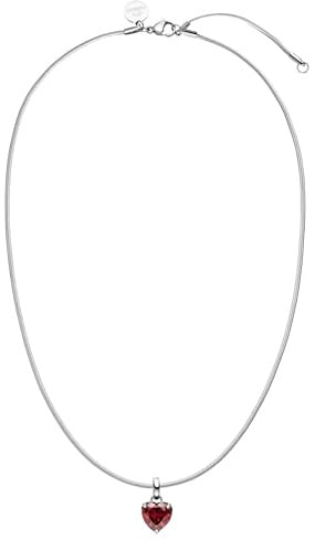Purelei Sleeky Red Heart Kette Damen – Halskette Damen aus langlebigem Edelstahl – Wasserfeste Halskette – 40-45 cm Länge verstellbar – Schmuck für deinen individuellen Look