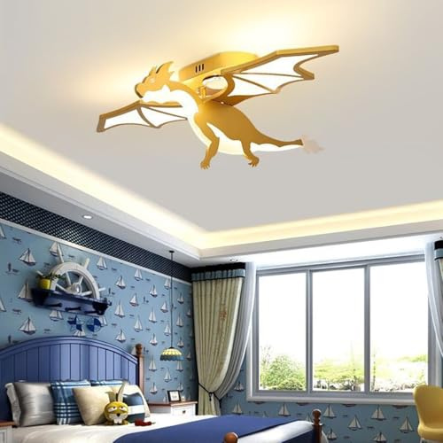 ENXING Kinderzimmer Deckenleuchte Moderne LED-Pendelleuchte Hängelampe Für Kinder Dinosaurier Deckenlampe Verwendet Für Kinderzimmer Schlafzimmer Jungenkleuchter(A)