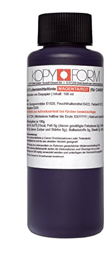 KOPYFORM Lebensmitteltinte 100ml Magenta für Canon-Drucker (KOL113)