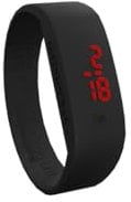 Too Late LED ORIGINAL Orologio Digitale Unisex Quadrante Led, Accensione Touch, Cinturino in Silicone Ultra Leggero, Vasetto Confezione Regalo, Funzione Data e Ora (M, Nero)