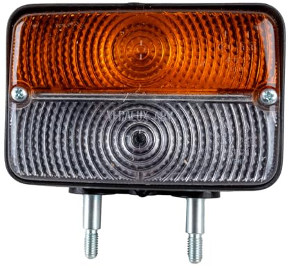Ama Imel Kombischeinwerfer für Traktor: Vorderer und hinterer rechter und linker Scheinwerfer, Abmessungen 120 x 135 x 80 mm, ausgestattet mit 3 Lichtfunktionen, Achsabstand 53 mm, Made in Italy
