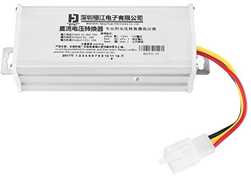 Akozon Konverter Adapter Transformator,Eingang DC 36V-72V Ausgang 12V 15A/180W Netzteil Regler Converter Step Down Spannungsreduzierer für Elektrofahrzeug Cart Club Auto