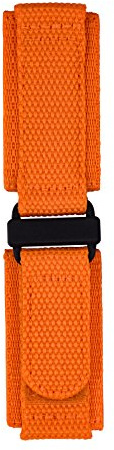 Tactical Hook & Loop Nylon Watch Strap in Orange
