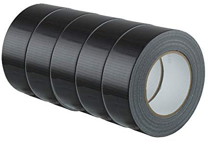 5er Set Panzerband Gewebeband Klebeband schwarz 48mm x 50m