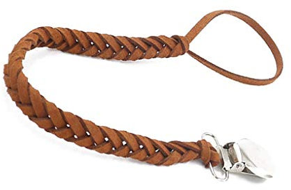 Chunyang Leder Woven-Legierung bunten Schnullerketten Geflochtene Clip-Halter Babyernährung Beißring Zubehör