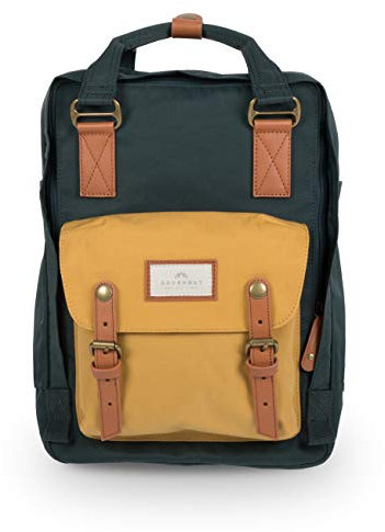 Doughnut Rucksack, Macaroon, mehrfarbig, 16 l, für Reisen, Schule, Damen, Uni, Mädchen, leicht, für Pendler, Freizeit, Tagesrucksack, Dunkelgrün, Grün (mehrfarbig) - D010-5235-F
