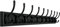 WEBI Garderobenleiste,97cm Lang Garderobenhaken Wand mit 10 Haken,Wandgarderobe,Kleiderhaken Wand,Garderobe Hakenleiste für Mäntel,Jacken,Schwarz