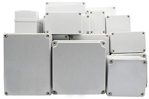 Supertool Project Box, ABS Plastic Cover IP67 Waterproof Electronic Junction Box for DIY Instrument (1 Piece), Light Grey (125 x 125 x 75mm)