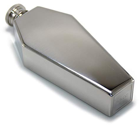 Dasorende Hip Flask 100ML Personalized Coffin Shape Stainless Steel Portable Flagon Travel Wine Pot Bar Supplies Men's Gift