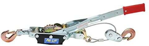 Pro Lift Tools Treuil manuel 4 000 kg Épaisseur de câble 5 mm 4 t 2 crochets de sécurité