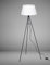 Trango 1522WL Design Tripod Stehleuchte *WHITNEY* inkl. E27 LED Leuchtmittel warmweiß mit Stofflampenschirm in Weiß I Lampenstativ Dreibein Höhe: 150cm Wohnraum Stehlampe I Schlafraum Standlampe