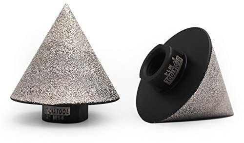 DT-DIATOOL Diamant Fasenbits 2 Stücke 50mm Fräser zum Vergrößern Löcher in Fliesen Porzellan Marmor Keramik Granit