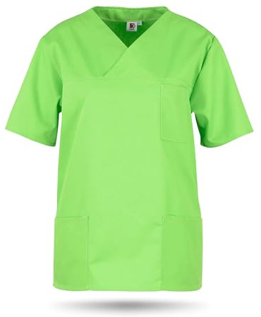 beb™ Schlupfkasack Unisex – Kasack für Damen & Herren mit V-Ausschnitt, 3 Taschen & Seitenschlitzen – bügelleichtes Mischgewebe 65 % Polyester / 35 % Baumwolle – ideal für Pflege & Klinik