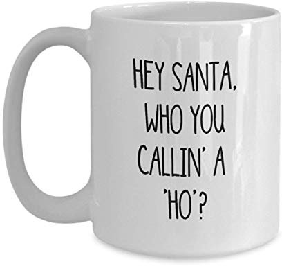 NA Lustiger Weihnachtsbecher Hey Weihnachtsmann, den du einen lustigen Weihnachtsmann-Kaffeetasse nennst Lustiges großes Geschenk