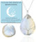 HALUKAKAH Cristalli Pietre Curative Donna Collana Naturale Pietra di Luna Ottone Placcato in Platino Filo Fatto a mano Albero della Vita Sinuoso Forma di Goccia d'acqua 3×4cm Ciondolo,con Catena 50cm