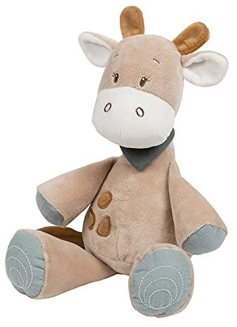 Nattou Kuscheltier aus Baumwolle (Musselin) und Polyester, Giraffe Luna, Wegbegleiter ab der Geburt, Ca. 30 cm, Luna und Axel, Grün / Beige