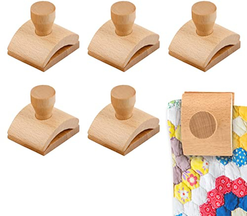 [Paquete de 6] Perchas de pared para colcha para mostrar tu trabajo – Ganchos de tapiz extra anchos y fuertes para paredes – Clips para colgar edredones fáciles de instalar con accesorios incluidos –