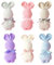 TOPBATHY 6 Stück Happy Easter Küchentücher Baumwolle Handtücher Kaninchen Handtuch kleines Badetuch Küche Geschirr Gästetuch Ostern Party Zubehör