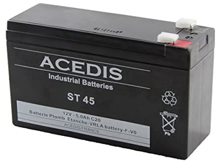 Batterie Plomb Etanche AGM VRLA St 45-12 V 5,1 Ah