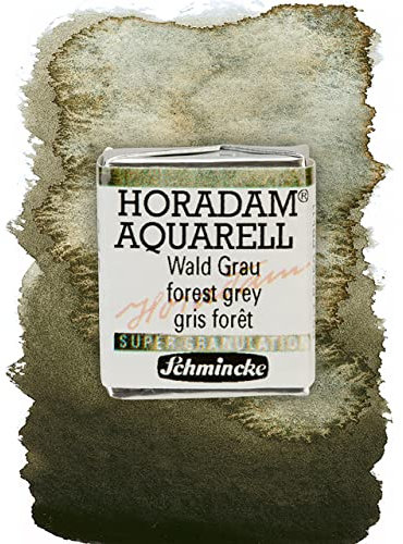 Schmincke – HORADAM® AQUARELL, Super Granulation, 14 945 044 Wald Grau, 1/2 Näpfchen, sehr stark granulierende Farbtöne, feinste, supergranulierende Aquarellfarben