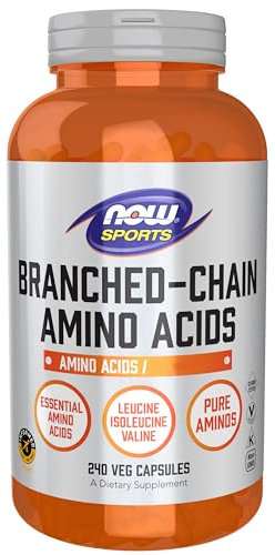 Now Foods, BCAA (Branched-Chain Amino Acids), 240 vegane Kapseln, verzweigtkettige Aminosäuren, Laborgeprüft, Glutenfrei, Vegetarisch, Sojafrei, ohne Gentechnik