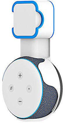 Aokicase Compatible with Alexa Echo Dot 3rd Holder Wall Mount Stand Mount Accessories with Integrated Cable Management, No Screws Required, Speaker Accessories Rack (Alexa Echo Dot 3rd, White) A332