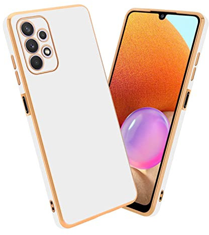 Cadorabo Hülle kompatibel mit Samsung Galaxy A32 5G Schutzhülle TPU Silikon Case Liquid Design mit Kameraschutz Slim Kratzfest Weiche Gummi mit Rundumschutz Case Hülle für Galaxy A32 5G in Weiß