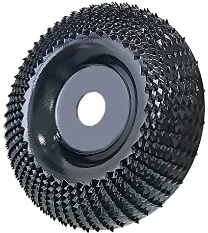 Lumfork Tungsten Carbide 4 Inch Wood Shaping Wheel for Angle Grinders with 5/8” Arbor