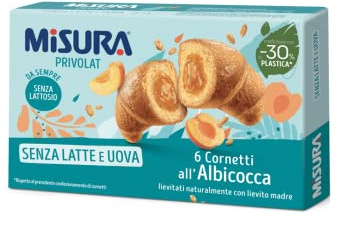 Misura Privolat Cornetti all'Albicocca Senza Latte e Uova Croissants mit Aprikosenfüllung ohne Milch und Ei 290g