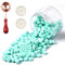 Comealltime Juego de 248 piezas de cera para sellar, color macarón, octogonal, con 2 velas de té y 1 cuchara de fusión, barniz para sello de cera, sello de color verde menta