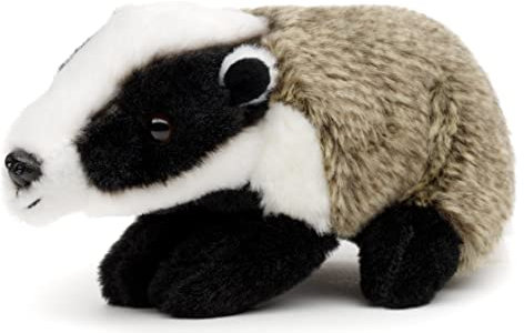Uni-Toys - Blaireau Debout - 17 cm (Longueur) - Peluche Animal de la forêt - Peluche, Doudou