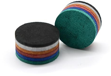 BILMAG Billard Cue Tip Queue Leder Klebeleder 14mm Colored, 6 Schichten in Härtegrad Soft