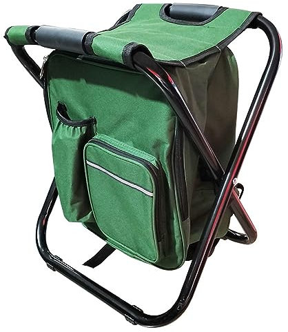 Rucksack-Kühlstuhl, Klappbarer Campinghocker mit Kühltasche, Tragbarer Leichter Rucksackhocker, Tragbarer Klappbarer Sitzhocker, Klapphocker für Camping, Picknick, Reisen, Wandern