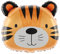 Folienballon * TIGER * als Deko für Geburtstag und Party | 52.6x57.3cm groß | Kinder Kindergeburtstag Partydeko Luftballons Ballons Tier