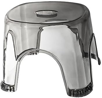 Dubbulon Tabouret De en Acrylique (Gris Transparent) - Tabouret en Acrylique Transparent | Tabouret De Transparent pour Salle De Bain | Banc d'angle pour Salle De Bain, Chevet