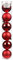 Große Kunststoff Weihnachtskugeln | Set mit 6 Kugeln 8cm | Christbaumschmuck Weihnachtsschmuck bruchfest (rot)