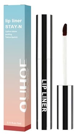 Abnehmbarer Lipliner, Wasserfester, Aufpolsternder Lippenkonturenstift, Lang Anhaltender, Abziehbarer Lipliner, der das Lippen-Make-Up Nicht Entfernt (WINE RED)