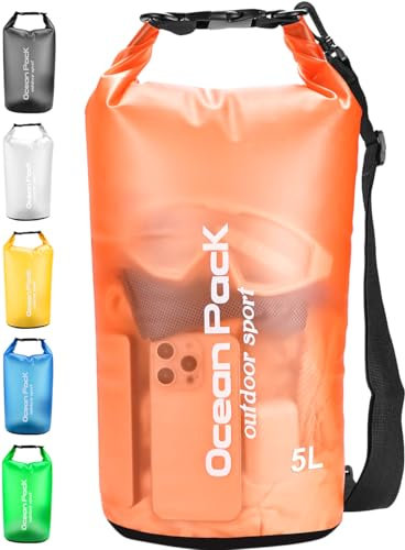 Henrycares Dry Bag wasserdichte Tasche, 20L 10L 5L 2L Wasserdichter Packsack mit Schultergurt, Schwimmen, Baden, Strand, Kanu, Stand Up Paddling, Tauchen